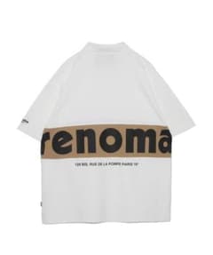 renoma(レノマ) ポロシャツ ホワイト ブラウン　メンズ Mサイズのサムネイル