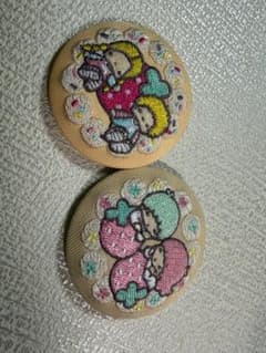 サンリオ 刺繍 缶バッジ 2個セットのサムネイル