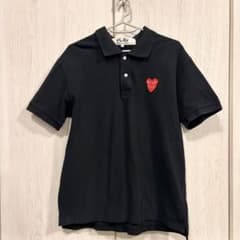 PLAY COMME des GARÇONS ブラックポロシャツ Lサイズ - メルカリ