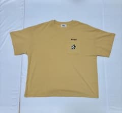 【匿名配送】ミッキーマウス刺繍Tシャツ イエロー Lサイズのサムネイル