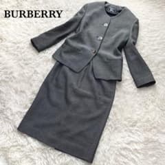 美品 バーバリー セットアップ スカートスーツ ウール ダブル フォーマル Burberrys バーバリーズ ウール ダブル スカートスーツ セットアップ