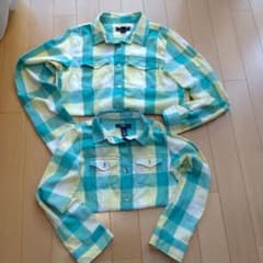 キッズ 120センチと150センチおそろいコーデ 長袖シャツのサムネイル