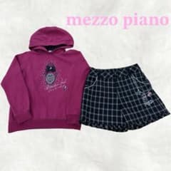 メゾピアノ　香水瓶 裏起毛 トレーナー パーカーL ショートパンツ　LL 美品のサムネイル