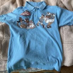 Captain Santa 水色 ポロシャツ S