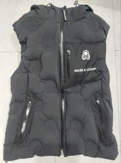 マークアンドロナ ダウンベスト ゴルフ メンズ ブラック ライン