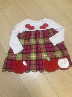 BABY CHEERチェック柄 チュニック 100cm リンゴのサムネイル