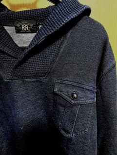 RRL ネイビー フード付きトレーナー - メルカリ