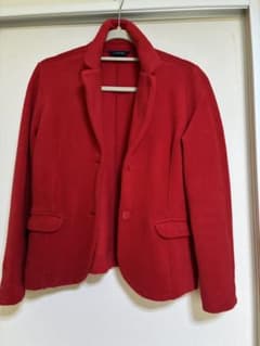 LANDS' END フリース テーラードジャケット レッドのサムネイル