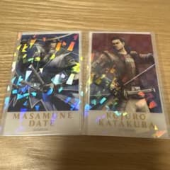 전국 BASARA 다테 마사무네 카타쿠라 코쥬로 카푸 복권 체키 풍 클리어 카드