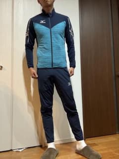ミズノ　Mizuno ジャージ上下セット ネイビー/ブルー　Sサイズ　美品