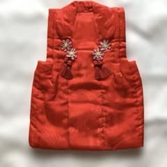 赤い刺繍付き被布着のサムネイル