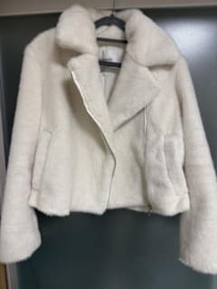 Mastrada ホワイトファーショートジャケット M