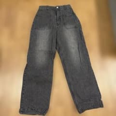 CPCMデニムパンツ ブラック ワイドシルエットのサムネイル