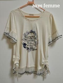 axes femme✦Tシャツ✦キナリカラー✦半袖✦古着のサムネイル
