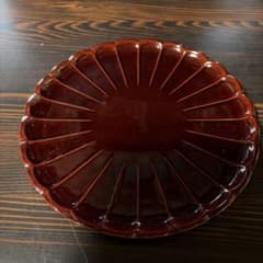 輪花盆 溜塗 漆器 丸盆　小さいサイズのサムネイル