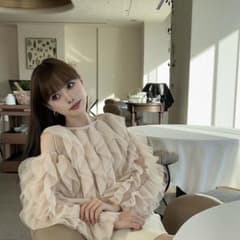 the toe Gardenia Tulle Frill Tops ベージュのサムネイル