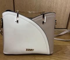 ＺＺＭＹの2wayハンドバック（ショルダーバック）ベージュとホワイトのバイカラーのサムネイル