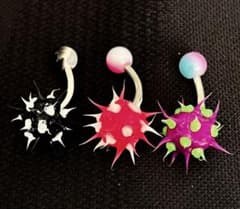ボディピアス バナナバーベル 3本セットのサムネイル