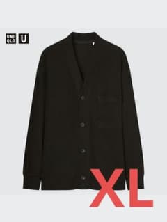 UNIQLO U フレンチリブカーディガン ブラック XL - メルカリ