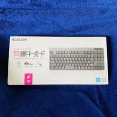 【新品・未使用】有線キーボード  ELECOM TK-FCM103XBKのサムネイル