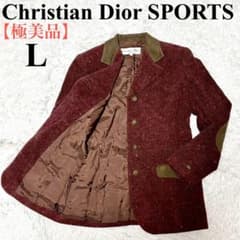 極美品】クリスチャンディオールスポーツ テーラードジャケット ワイン