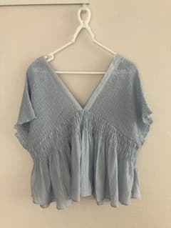 ヨウリュウシャーリングショートフレンチスリーブ/ブルー/ ローリーズファームのサムネイル
