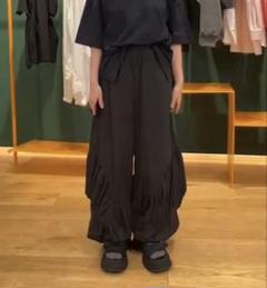 ☆新品・紙タグ付き☆ nagonstans ギャザーパンツ S ブラック 黒
