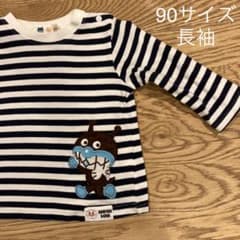 80サイズ　長袖Tシャツ　バイキンマン　ボーダーのサムネイル