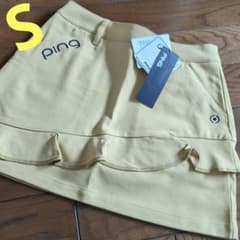 PING ストレッチツイル　フリルスカート S　ベージュ