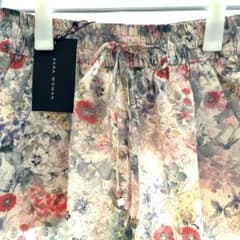 ZARA リバティプリント　花柄　シフォン　テーパードパンツ　ザラのサムネイル