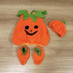 ハロウィン かぼちゃ 着ぐるみ コスチューム 3点セット ベビー キッズのサムネイル