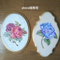 ＊shiro様専用＊トールペイントの薔薇のプレート＆紫陽花のプレートのサムネイル
