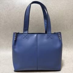 【美品】傳濱野 デンハマノ 皇室御用達　トートバッグ レザー　Fioen ブルー 美品】傳濱野 デンハマノ 皇室御用達 トートバッグ レザー Fioen