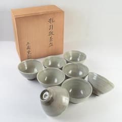 茶道具 三蔵窯 粉引 数茶碗 八客 共箱 V R9868B - メルカリ