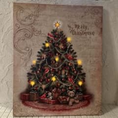 クリスマスツリーのイラスト　ライト（電池　　テディベア　かわいい♡