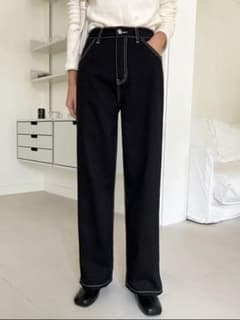 SHEIN DAZY ハイウェスト スプリットヘム ストレートレッグパンツのサムネイル