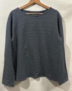 at last&co 初期 バスクシャツ ネイビー 42 長袖 ボーダー - メルカリ