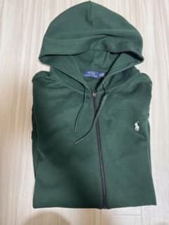 Polo Ralph Lauren ダークグリーンフルジップパーカー XXLのサムネイル