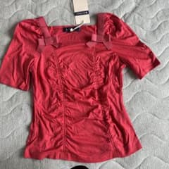 【未使用】エムズグレイシー38おリボンTシャツ ピンク系のサムネイル