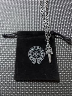 silver925 ダブル ダガー ペンダント ペーパーチェーン - メルカリ