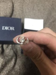 Dior シルバー ダブルリング ピアス(片耳用)のサムネイル