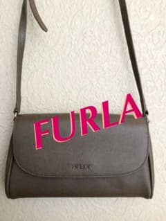 Furla/genuine leather crossbody bag khaki brown