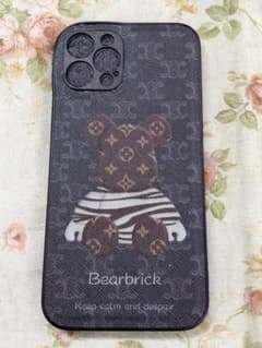 iPhoneケース ベア柄 モノグラム調のサムネイル