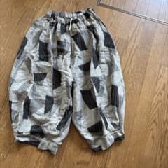 tumugu: 綿麻幾何学柄ジャガードパンツ gray - メルカリ