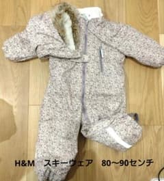 H&M スキーウェア カバーオール 花柄 80-90cmのサムネイル