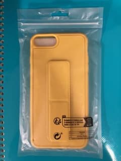 iPhone7plus/8plus ケース　イエロー　黄色　スタンド付のサムネイル