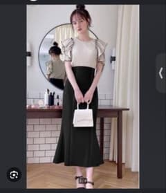 ハイウエストマーメイドスカート[gc141] ブラック S ロングフレアスカートのサムネイル