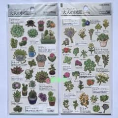 大人の図鑑シール ハーブ編、多肉植物編 - メルカリ