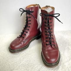 希少 ドクターマーチン 10ホールブーツ イングランド製 レッド UK6.5