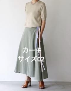 MADISON BLUE マキシフレアスカート カーキ サイズ02のサムネイル